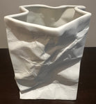 Vintage Large German Ceramic Crumpled Bag Table Lamp by Sompex