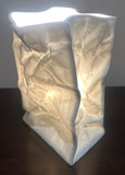 Vintage Large German Ceramic Crumpled Bag Table Lamp by Sompex