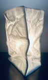 Vintage Large German Ceramic Crumpled Bag Table Lamp by Sompex