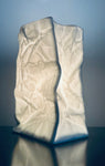 Vintage Large German Ceramic Crumpled Bag Table Lamp by Sompex