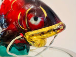 Vintage French Vallauris Ceramic Glazed Fish Table Lamp