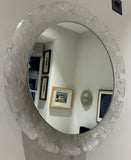 Vintage German Hillebrand Backlit Acrylic Iced Wall Mirror