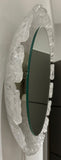 Vintage German Hillebrand Backlit Acrylic Iced Wall Mirror