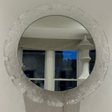 Vintage German Hillebrand Backlit Acrylic Iced Wall Mirror