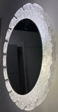 Vintage German Hillebrand Backlit Acrylic Iced Wall Mirror