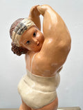 Vintage Resin Ballerina En Pointe Figurine Botero Style