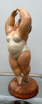 Vintage Resin Ballerina En Pointe Figurine Botero Style