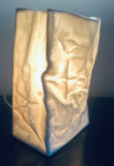 Vintage Small German Ceramic Bag Table Lamp by Sompex