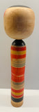 Vintage Striped Japanese Traditional Kokeshi Doll - Yajirou-Kei