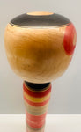 Vintage Striped Japanese Traditional Kokeshi Doll - Yajirou-Kei