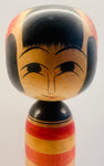 Vintage Striped Japanese Traditional Kokeshi Doll - Yajirou-Kei