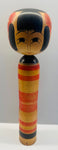 Vintage Striped Japanese Traditional Kokeshi Doll - Yajirou-Kei