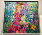 "Two Girls in The Garden" Oil/Canvas - Olga Suvorova 1999