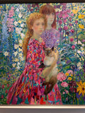 "Two Girls in The Garden" Oil/Canvas - Olga Suvorova 1999