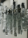 1960s Austrian Kalmar Franken Two-Tier Iced Glass Chandelier