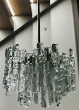 1960s Austrian Kalmar Franken Two-Tier Iced Glass Chandelier