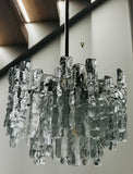 1960s Austrian Kalmar Franken Two-Tier Iced Glass Chandelier