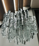 1960s Austrian Kalmar Franken Two-Tier Iced Glass Chandelier