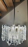 1960s Austrian Kalmar Franken Two-Tier Iced Glass Chandelier