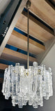 1960s Austrian Kalmar Franken Two-Tier Iced Glass Chandelier