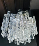 1960s Austrian Kalmar Franken Two-Tier Iced Glass Chandelier
