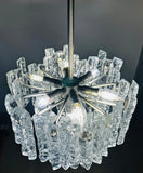 1960s Austrian Kalmar Franken Two-Tier Iced Glass Chandelier