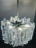 1960s Austrian Kalmar Franken Two-Tier Iced Glass Chandelier