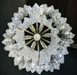 1960s Austrian Kalmar Franken Two-Tier Iced Glass Chandelier