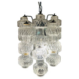 1960s Italian Murano Dumbbell Venini Murano Glass Chandelier