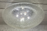 1960s Large Doria Chrome & Bubble Glass Flush Mount