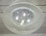 1960s Large Doria Chrome & Bubble Glass Flush Mount