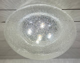 1960s Large Doria Chrome & Bubble Glass Flush Mount
