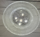 1960s Large Doria Chrome & Bubble Glass Flush Mount