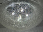 1960s Large Doria Chrome & Bubble Glass Flush Mount