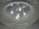 1960s Large Doria Chrome & Bubble Glass Flush Mount