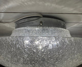 1960s Large Doria Chrome & Bubble Glass Flush Mount