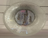 1960s Large Doria Chrome & Bubble Glass Flush Mount