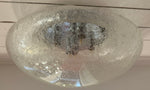 1960s Large Doria Chrome & Bubble Glass Flush Mount