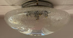 1960s Large Doria Chrome & Bubble Glass Flush Mount