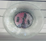 1960s Large Doria Chrome & Bubble Glass Flush Mount