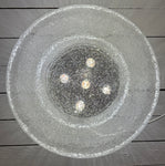 1960s Large Doria Chrome & Bubble Glass Flush Mount