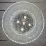 1960s Large Doria Chrome & Bubble Glass Flush Mount