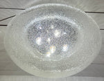 1960s Large Doria Chrome & Bubble Glass Flush Mount