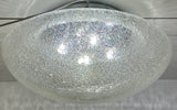 1960s Large Doria Chrome & Bubble Glass Flush Mount