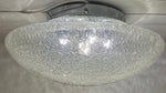 1960s Large Doria Chrome & Bubble Glass Flush Mount