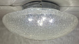 1960s Large Doria Chrome & Bubble Glass Flush Mount