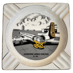 1960s " Seaboard World Airlines CL44" Advertising Ashtray By Salem Ceramic