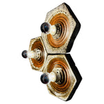 1970s Fat Lava Hustadt Hexagonal Ceramic Wall Lights - 3 Available