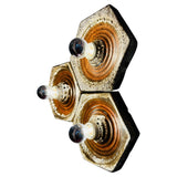 1970s Fat Lava Hustadt Hexagonal Ceramic Wall Lights - 3 Available