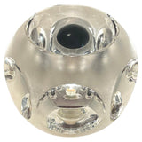 1970s Peill & Putzler Frosted Circular Glass Table Lamp